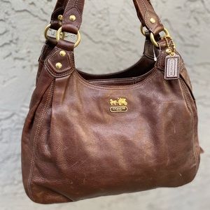 Coach Madison Maggie Leather Hobo Shoulder Bag 14336